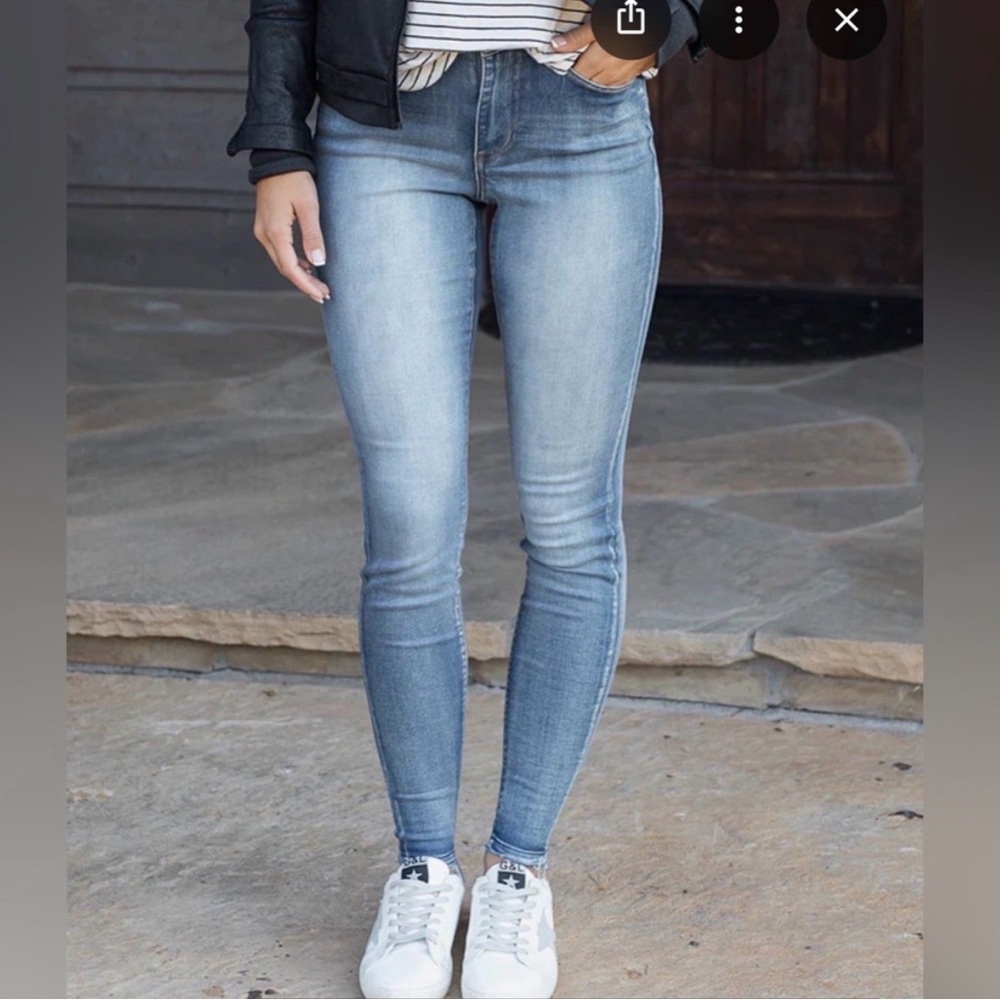 Grace & Lace Light Blue Skinny Jeans